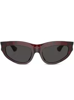 Солнцезащитные очки в оправе 'кошачий глаз' в клетку Burberry Eyewear, красный