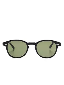 Солнцезащитные очки в оправе панто Lesca, черный