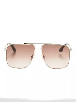 Солнцезащитные очки в оправе «пилот» большого размера Victoria Beckham, коричневый