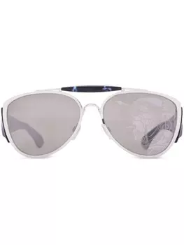 Солнцезащитные очки в оправе «пилот» Shield Burberry, серебряный