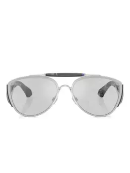 Солнцезащитные очки в оправе пилота Burberry Eyewear, серебяный