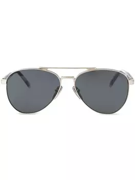 Солнцезащитные очки в оправе пилота Prada Eyewear, серебряный