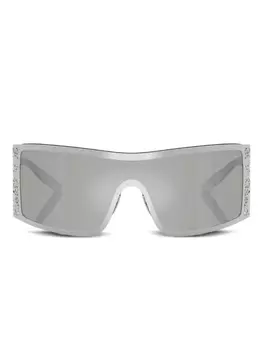 Солнцезащитные очки в оправе Shield Dolce & Gabbana Eyewear, серебряный