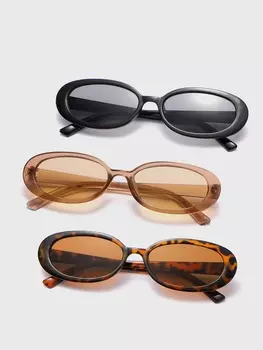 Солнцезащитные очки в овальной оправе, 3 пары