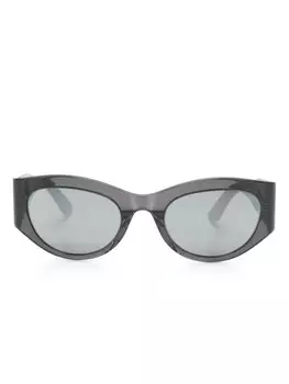 Солнцезащитные очки в овальной оправе Balenciaga Eyewear, серый