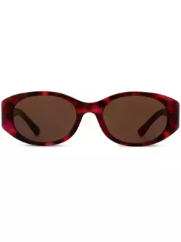Солнцезащитные очки в овальной оправе Balenciaga Eyewear, красный