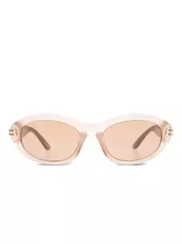 Солнцезащитные очки в овальной оправе Balenciaga Eyewear, розовый