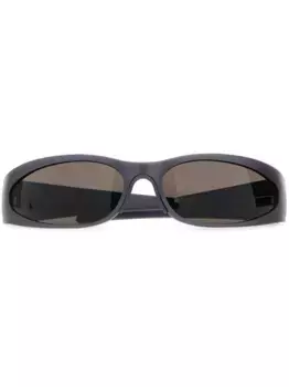 Солнцезащитные очки в овальной оправе Balenciaga Eyewear, серый