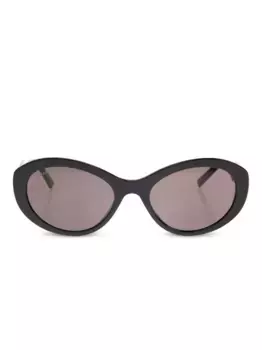 Солнцезащитные очки в овальной оправе Balenciaga Eyewear, черный