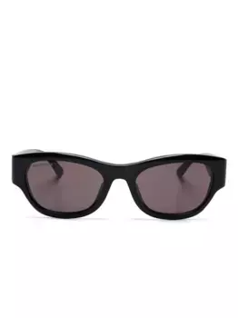 Солнцезащитные очки в овальной оправе Balenciaga Eyewear, черный