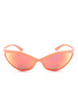 Солнцезащитные очки в овальной оправе Balenciaga Eyewear, оранжевый
