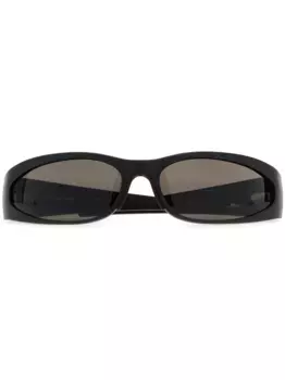 Солнцезащитные очки в овальной оправе Balenciaga Eyewear, черный