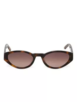Солнцезащитные очки в овальной оправе By Malene Birger, коричневый
