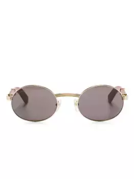 Солнцезащитные очки в овальной оправе Cartier Eyewear, золотой