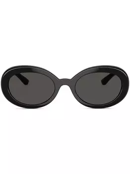 Солнцезащитные очки в овальной оправе Dolce & Gabbana Eyewear, черный