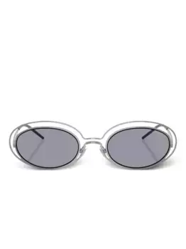 Солнцезащитные очки в овальной оправе EMPORIO ARMANI, серый