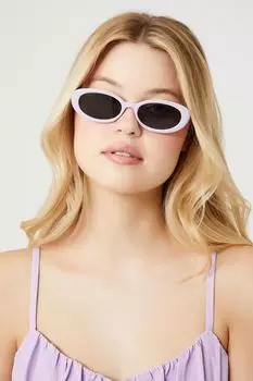 Солнцезащитные очки в овальной оправе Forever 21, сиреневый