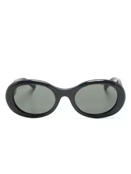 Солнцезащитные очки в овальной оправе Gucci Eyewear, черный