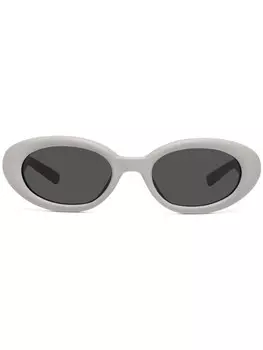 Солнцезащитные очки в овальной оправе из коллаборации с Gentle Monster Maison Margiela, нейтральный цвет
