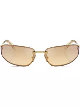 Солнцезащитные очки в овальной оправе Miu Miu Eyewear, золотой