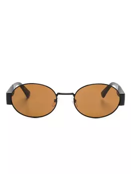 Солнцезащитные очки в овальной оправе Moschino Eyewear, черный