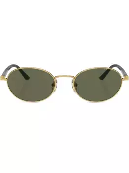 Солнцезащитные очки в овальной оправе Persol, коричневый