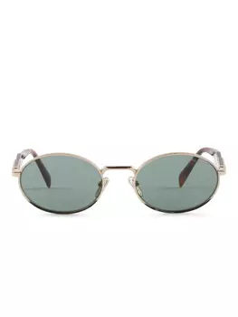 Солнцезащитные очки в овальной оправе Prada Eyewear, золотой