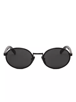 Солнцезащитные очки в овальной оправе Prada Eyewear, черный