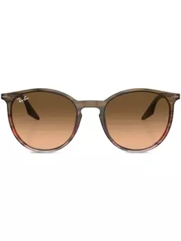 Солнцезащитные очки в овальной оправе Ray-Ban, коричневый