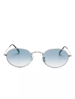 Солнцезащитные очки в овальной оправе Ray-Ban, серебряный