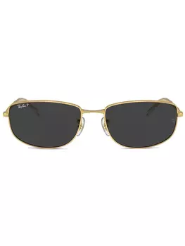 Солнцезащитные очки в овальной оправе Ray-Ban, золотой
