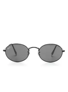 Солнцезащитные очки в овальной оправе Ray-Ban, черный