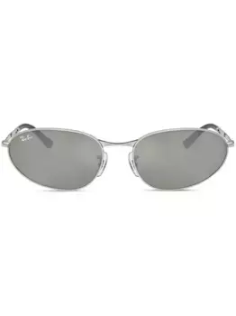 Солнцезащитные очки в овальной оправе Ray-Ban, серебяный