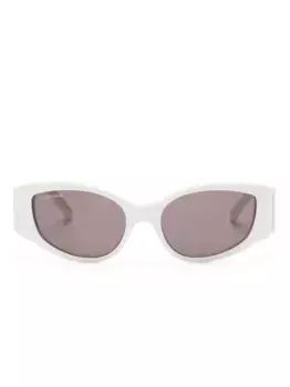 Солнцезащитные очки в овальной оправе с логотипом Balenciaga Eyewear, белый