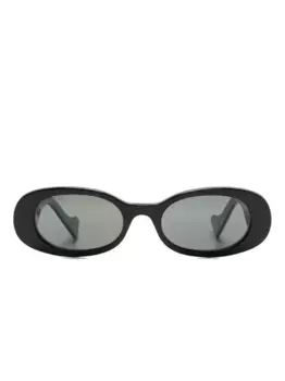 Солнцезащитные очки в овальной оправе с логотипом GG Gucci Eyewear, черный