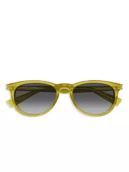 Солнцезащитные очки в овальной оправе Saint Laurent Eyewear, желтый