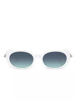 Солнцезащитные очки в овальной оправе Tiffany & Co., белый