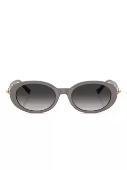 Солнцезащитные очки в овальной оправе Tiffany & Co Eyewear, серый