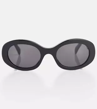 Солнцезащитные очки в овальной оправе Triomphe 01 Celine, черный