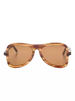 Солнцезащитные очки в полоску Sfr, коричневый