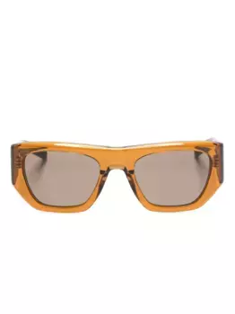 Солнцезащитные очки в полупрозрачной оправе Saint Laurent Eyewear, коричневый