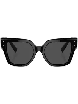 Солнцезащитные очки в прозрачной квадратной оправе Dolce & Gabbana Eyewear, черный