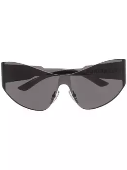 Солнцезащитные очки в прозрачной оправе Balenciaga Eyewear, черный