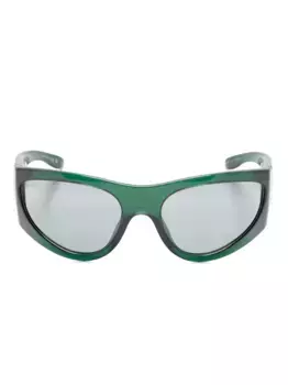 Солнцезащитные очки в прозрачной оправе Gucci Eyewear, зеленый