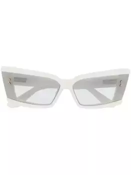 Солнцезащитные очки в прямоугольной оправе Akoni, белый