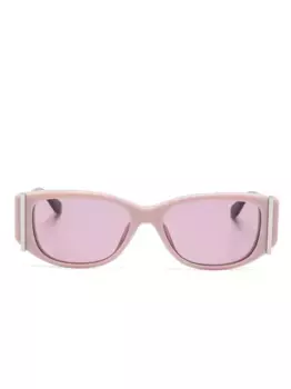 Солнцезащитные очки в прямоугольной оправе Alexander McQueen Eyewear, розовый