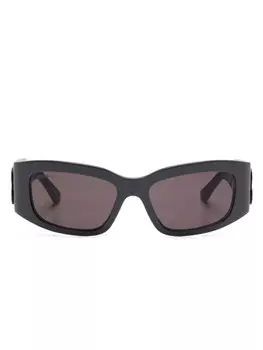 Солнцезащитные очки в прямоугольной оправе Balenciaga Eyewear, серый