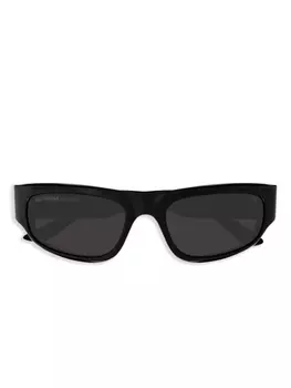 Солнцезащитные очки в прямоугольной оправе Balenciaga Eyewear, черный