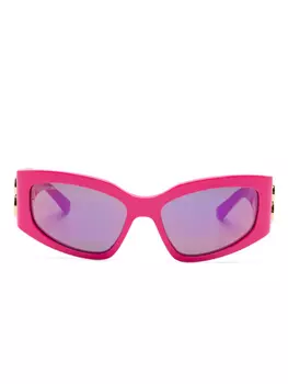 Солнцезащитные очки в прямоугольной оправе Balenciaga Eyewear, розовый