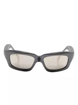 Солнцезащитные очки в прямоугольной оправе Balenciaga Eyewear, серый